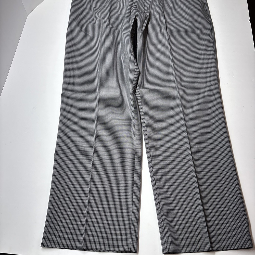 ADIDAS ADIPURE Golf Pants Men's 40 X 32 Black Gray Check Flat Front Poly Spandex